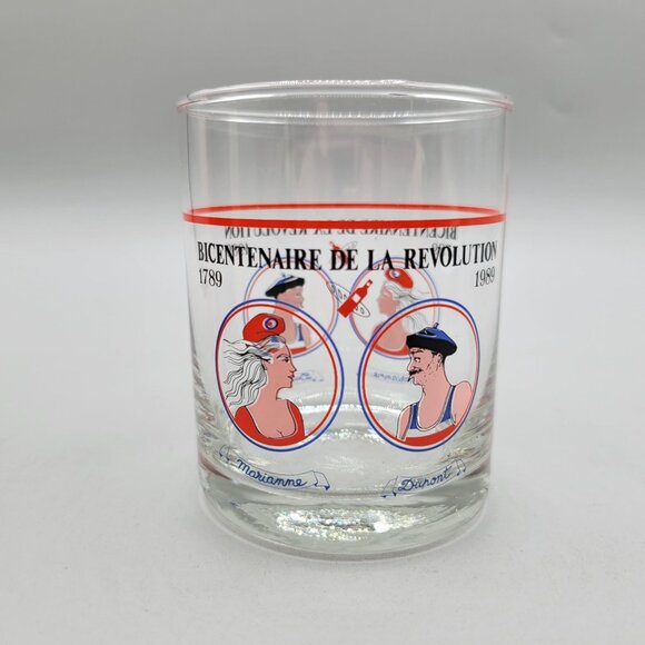 Cerve Bicentenaire De La Revolution 1789-1989 Blown Glasses Marianne Dumont - Picture 7 of 12